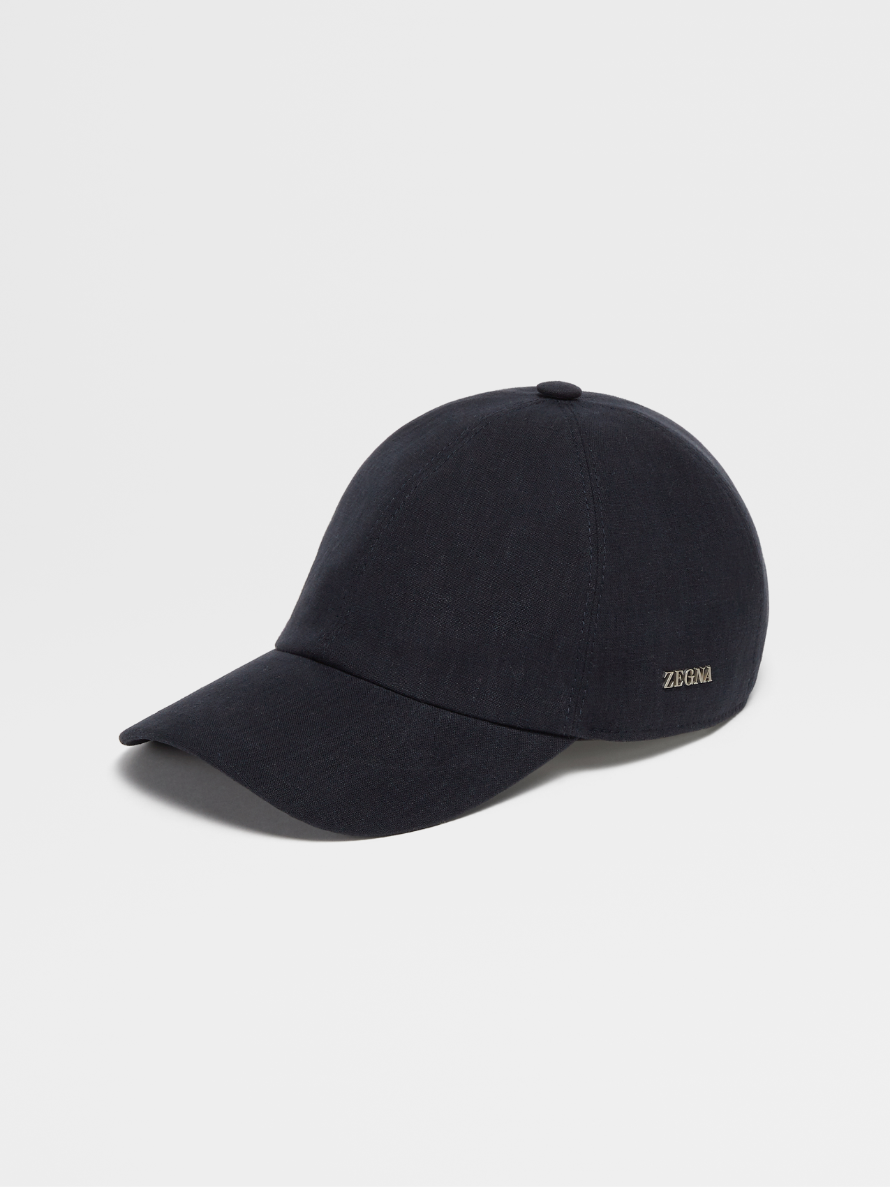 Dark Blue Linen Baseball Cap